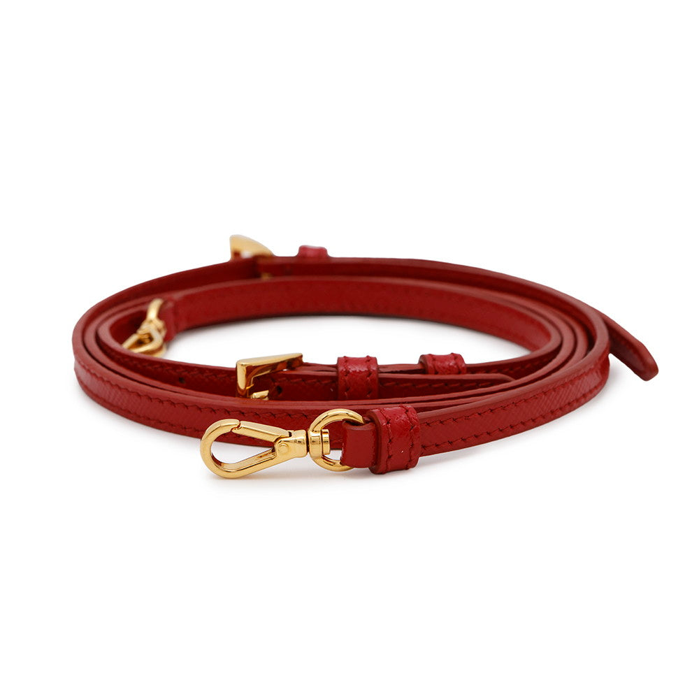 PRADA Camera Shoulder Bag Red Patent Leather