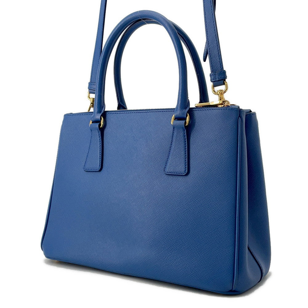 PRADA Galleria 2WAYHandbag Blue1BA863 Leather