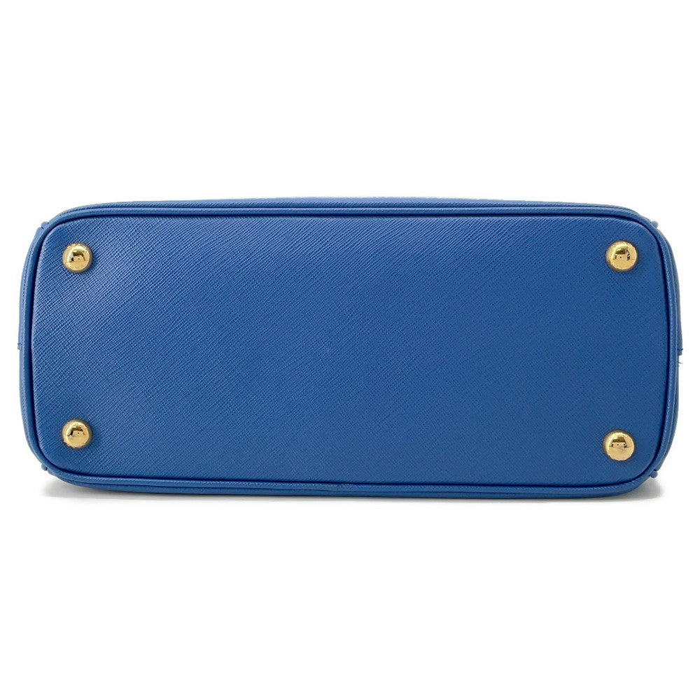 PRADA Galleria 2WAYHandbag Blue1BA863 Leather