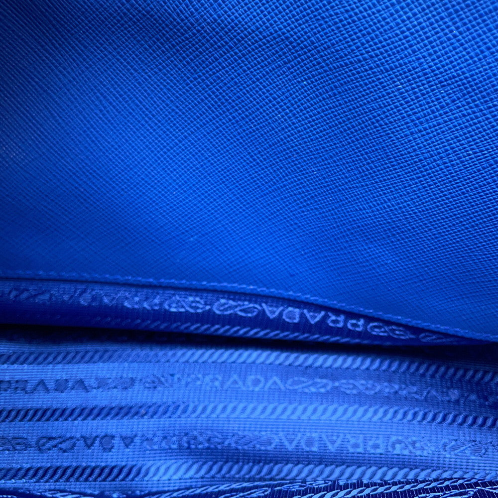 PRADA Galleria 2WAYHandbag Blue1BA863 Leather