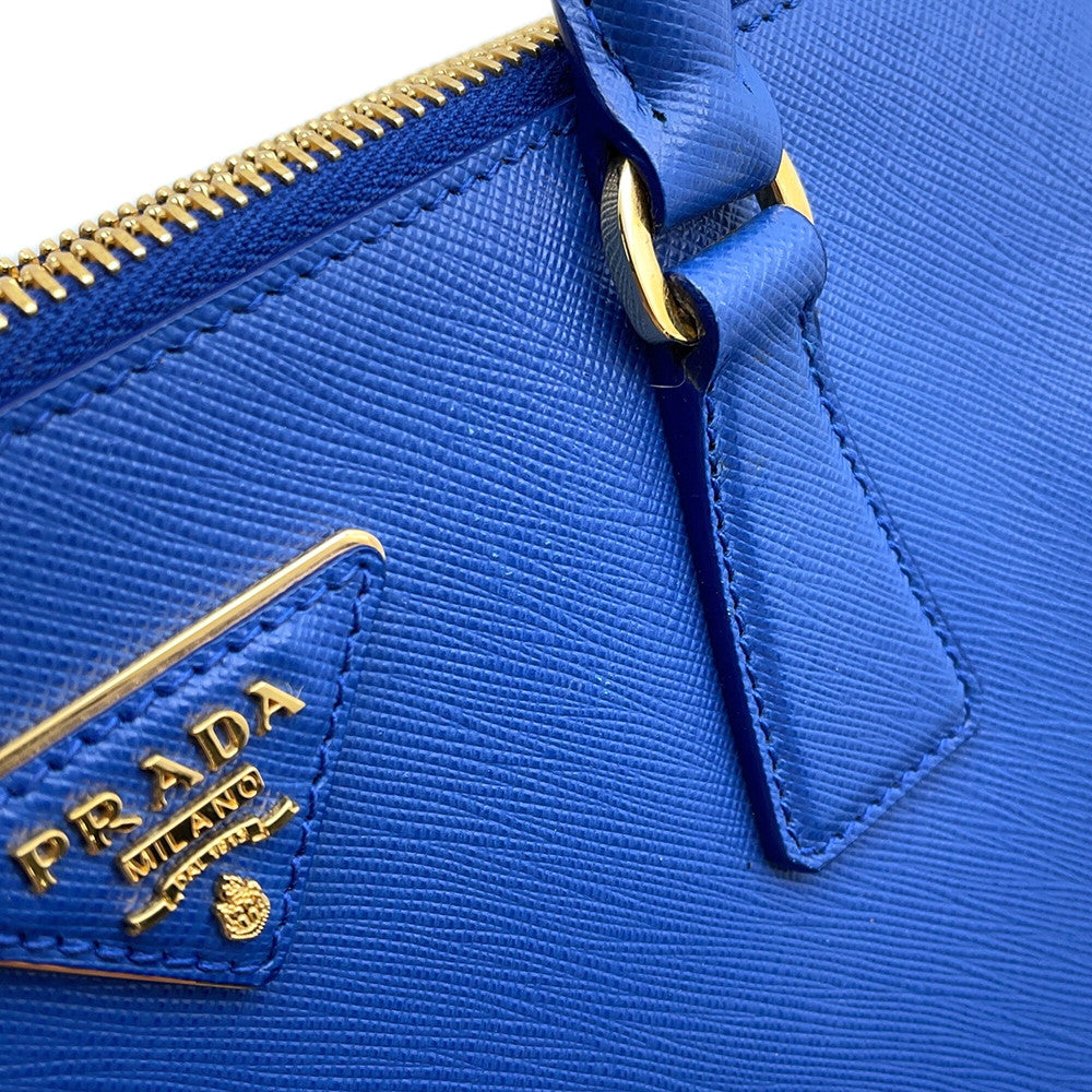 PRADA Galleria 2WAYHandbag Blue1BA863 Leather