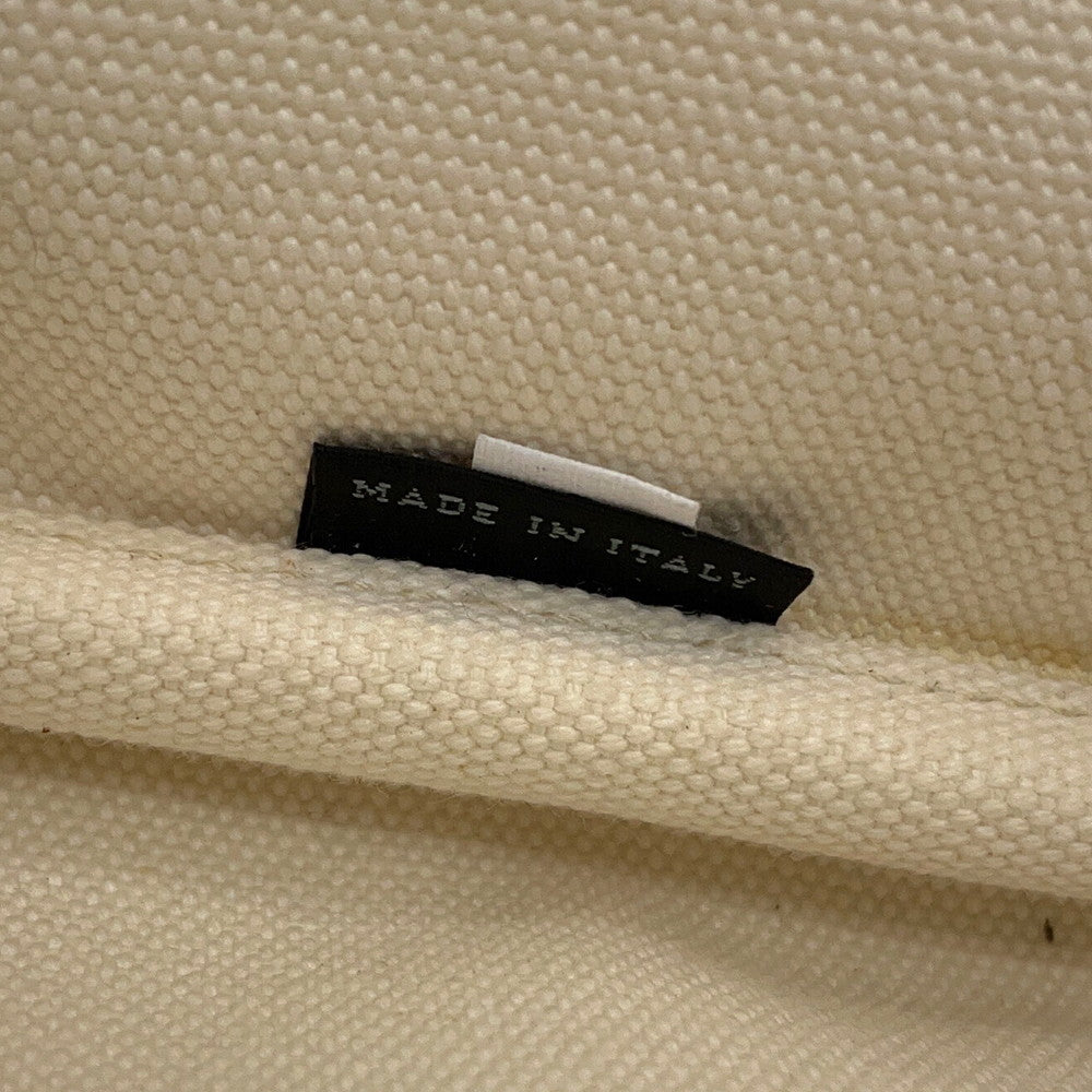 PRADA Canapa Tote Bag White/BordeauxB1872B Canvas