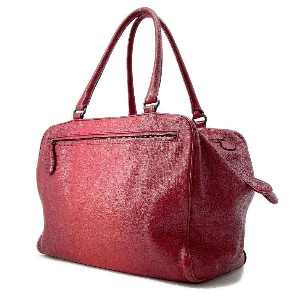 Bottega Veneta Brera Handbag Red Leather