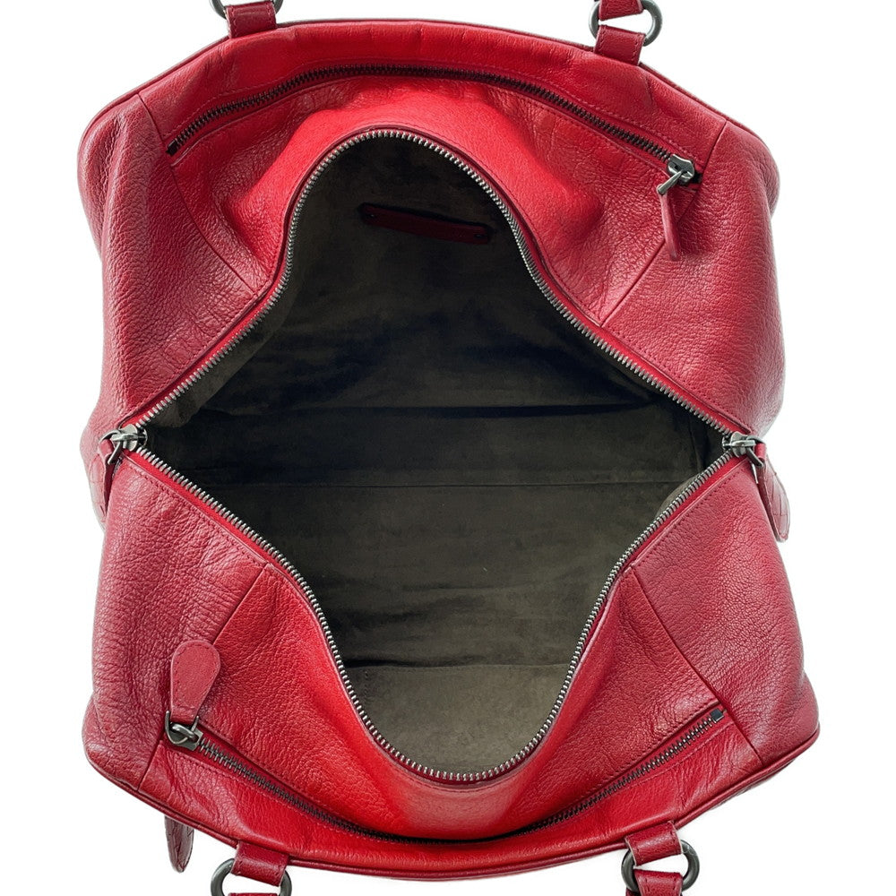 Bottega Veneta Brera Handbag Red Leather