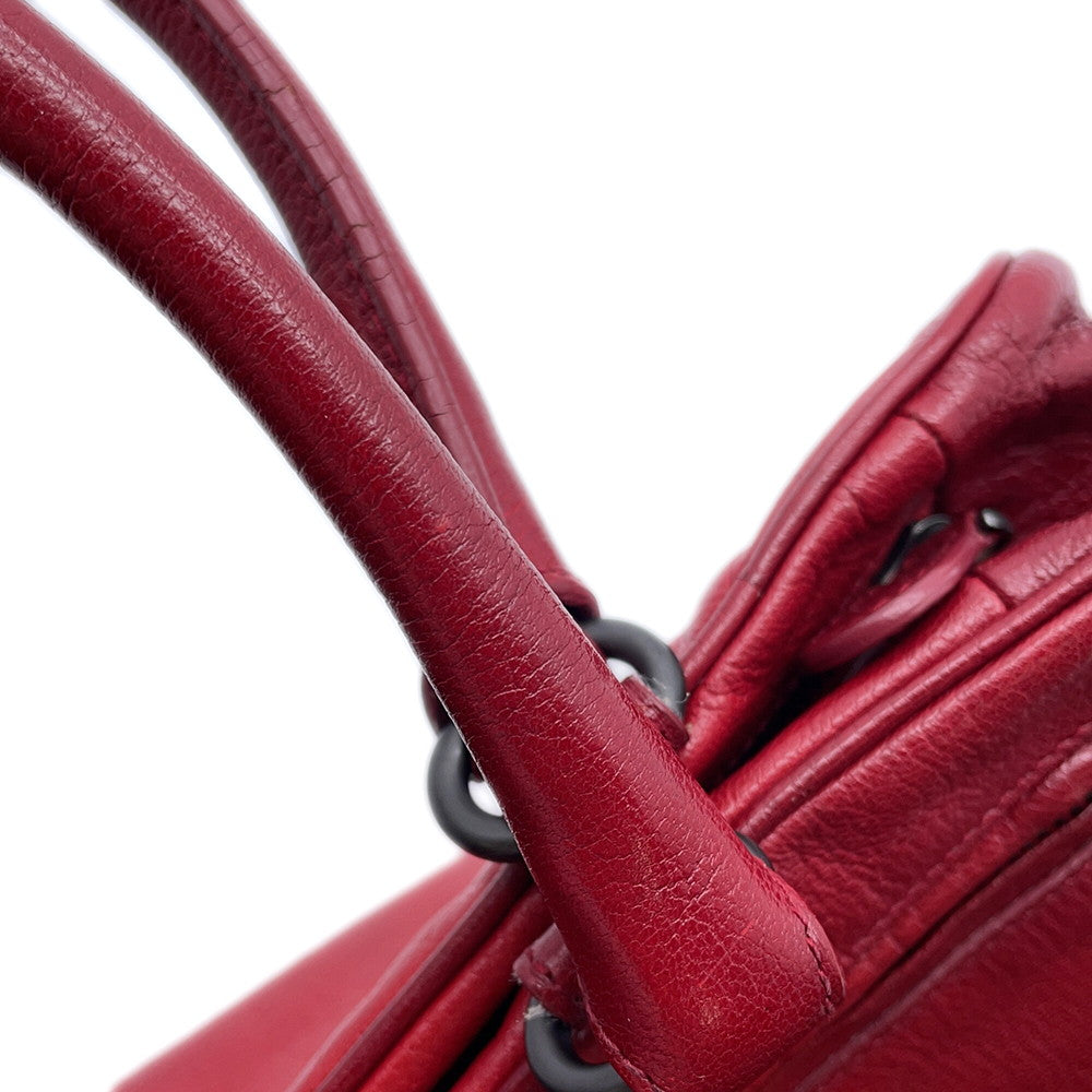 Bottega Veneta Brera Handbag Red Leather