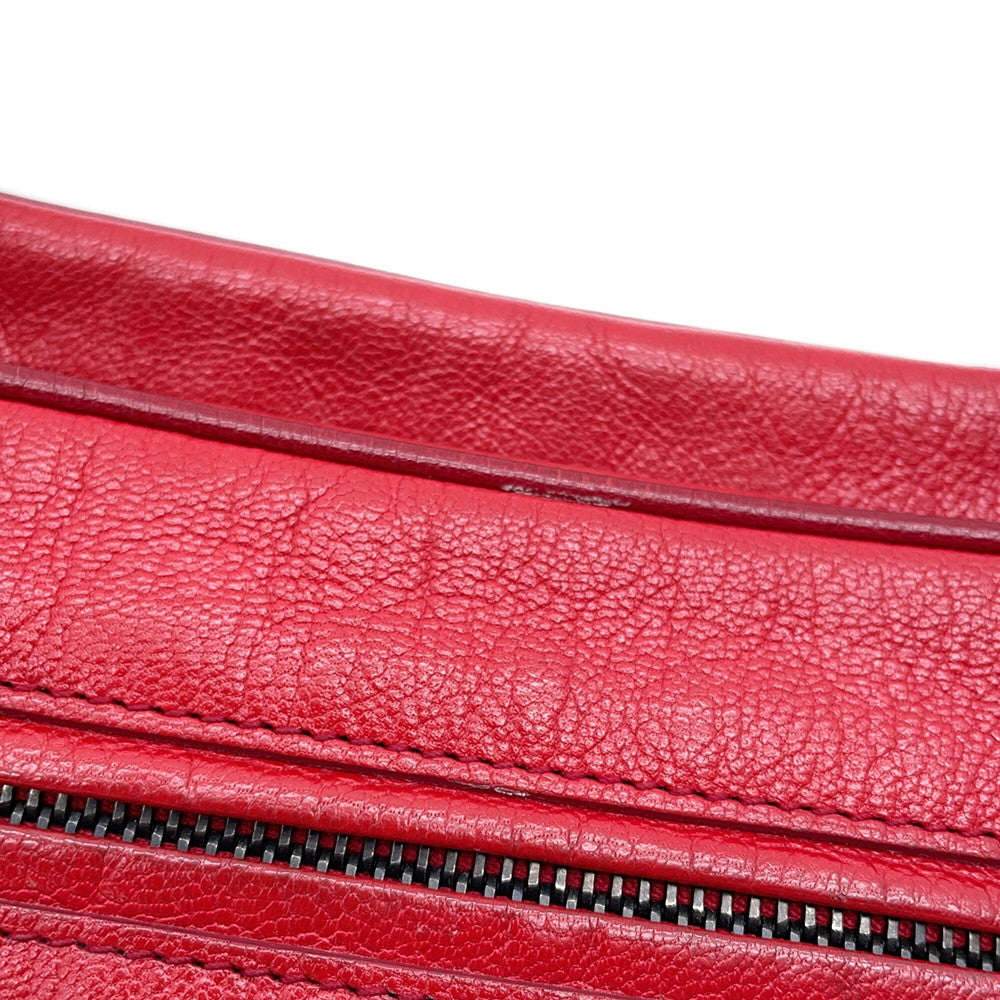 Bottega Veneta Brera Handbag Red Leather
