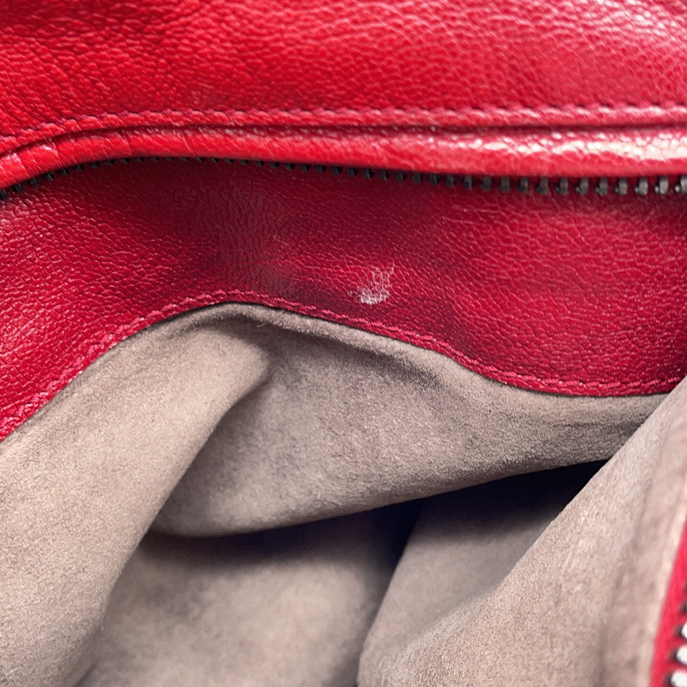 Bottega Veneta Brera Handbag Red Leather