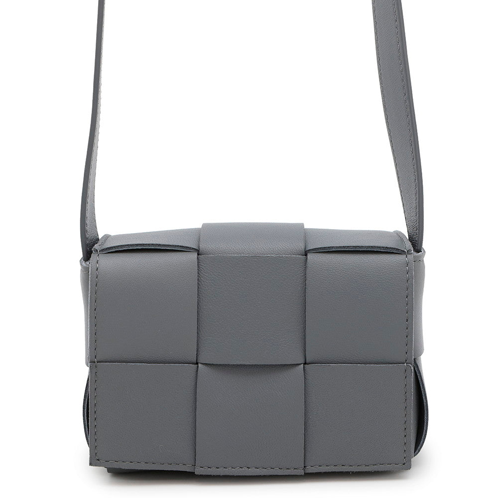Bottega Veneta Candy Cassette MaxiINTRECCIATO Shoulder Bag Gray666688 Lambskin