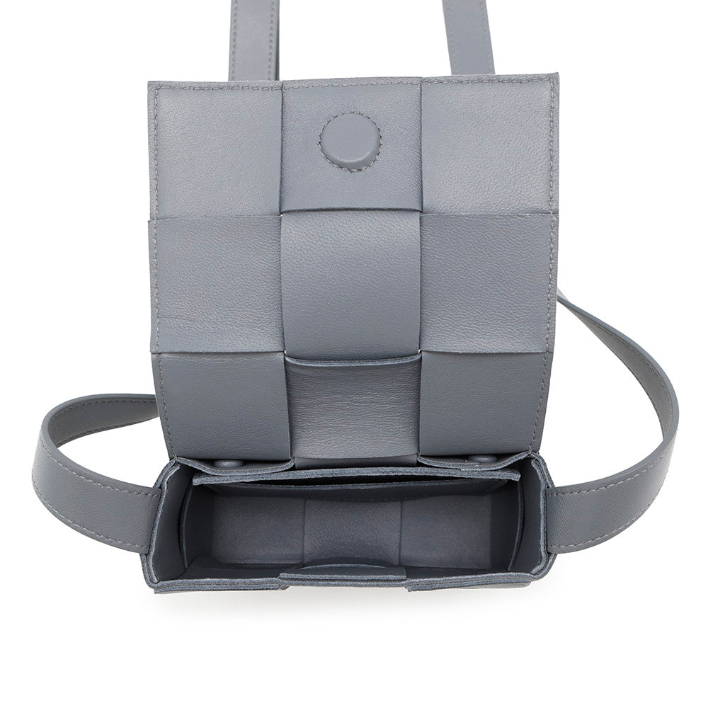 Bottega Veneta Candy Cassette MaxiINTRECCIATO Shoulder Bag Gray666688 Lambskin