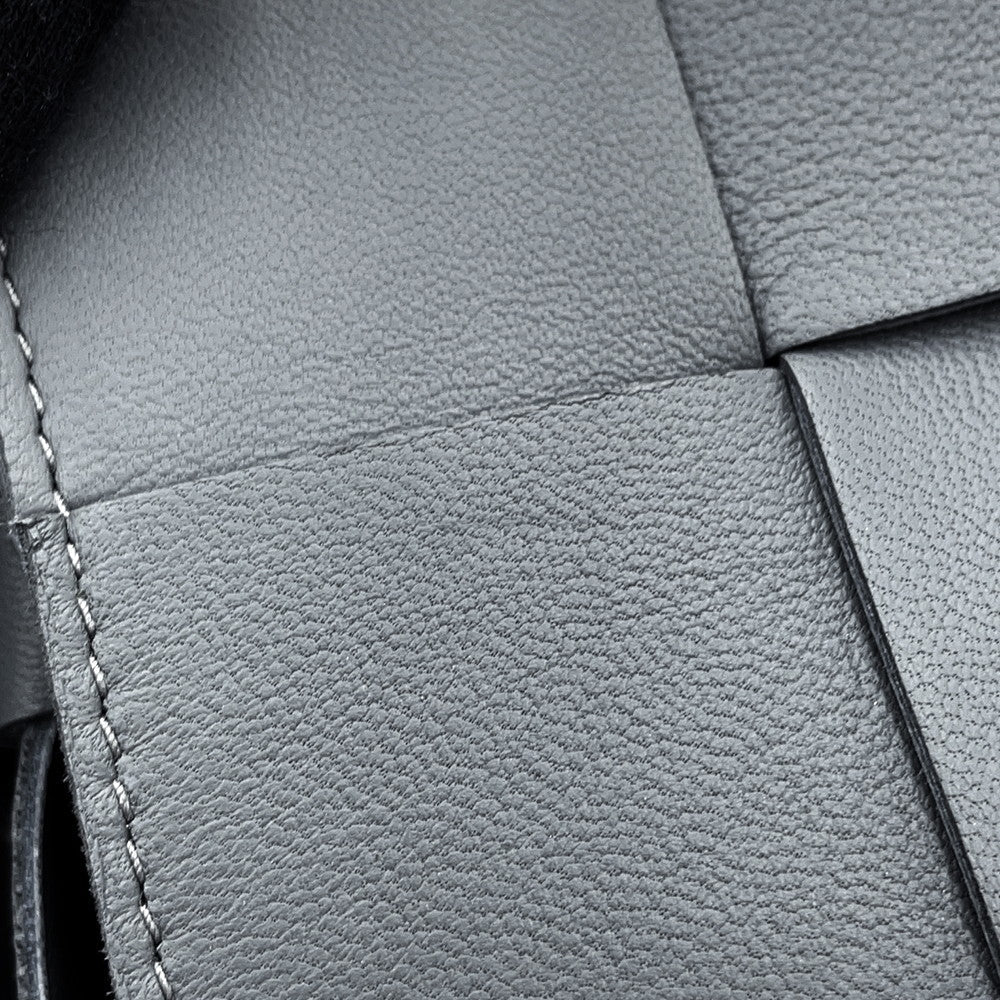 Bottega Veneta Candy Cassette MaxiINTRECCIATO Shoulder Bag Gray666688 Lambskin