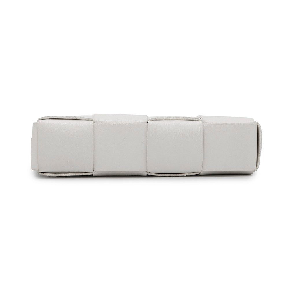 Bottega Veneta Maxi INTRECCIATO Cassette Shoulder Bag White755031 Leather Size Mini