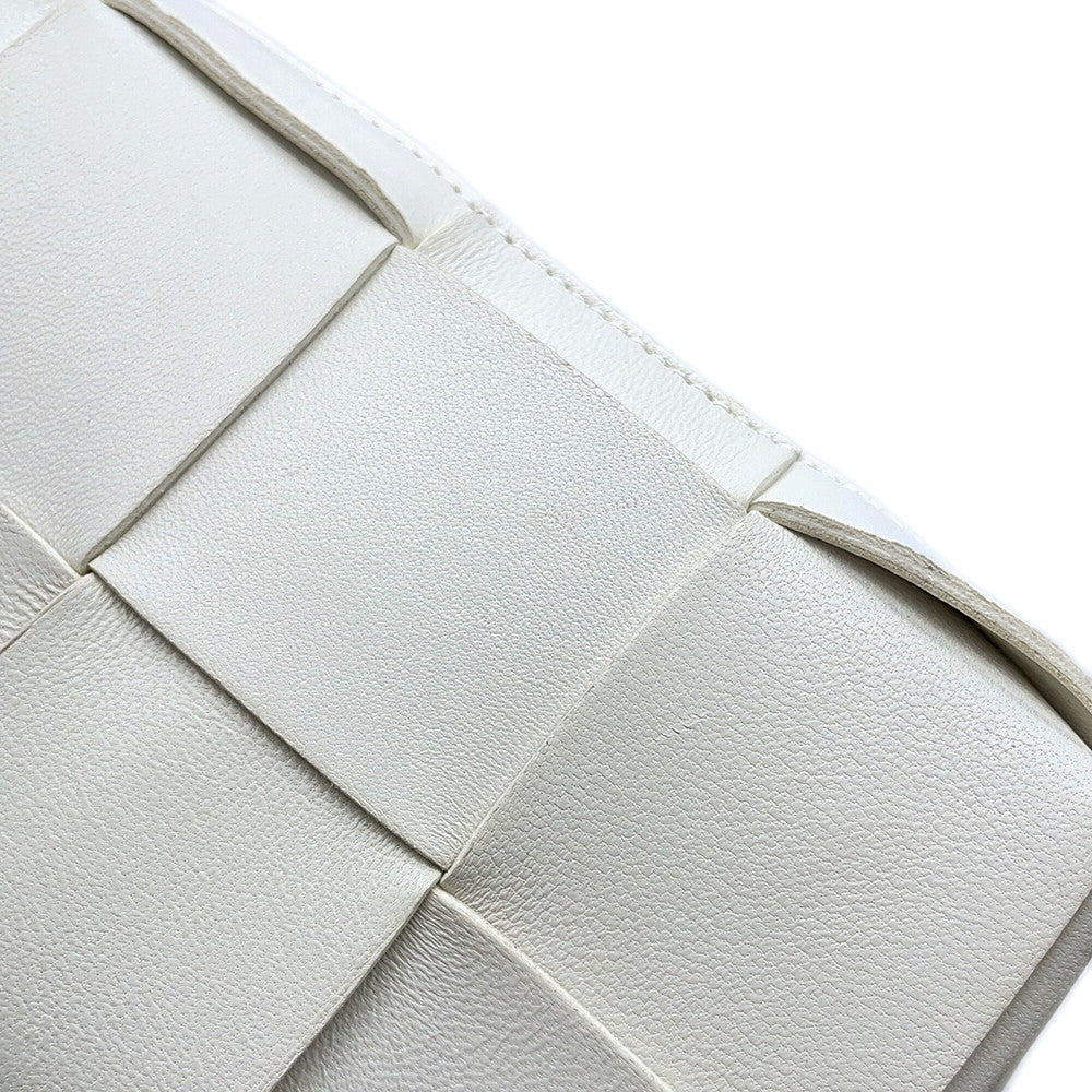 Bottega Veneta Maxi INTRECCIATO Cassette Shoulder Bag White755031 Leather Size Mini