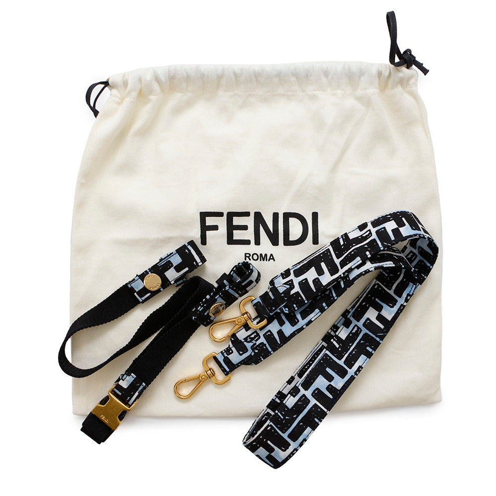 FENDI Joshua Vidas Collaboration Zucca Baguette 2WAY Shoulder Bag Blue/Black8BR784 Nylon Size Mini