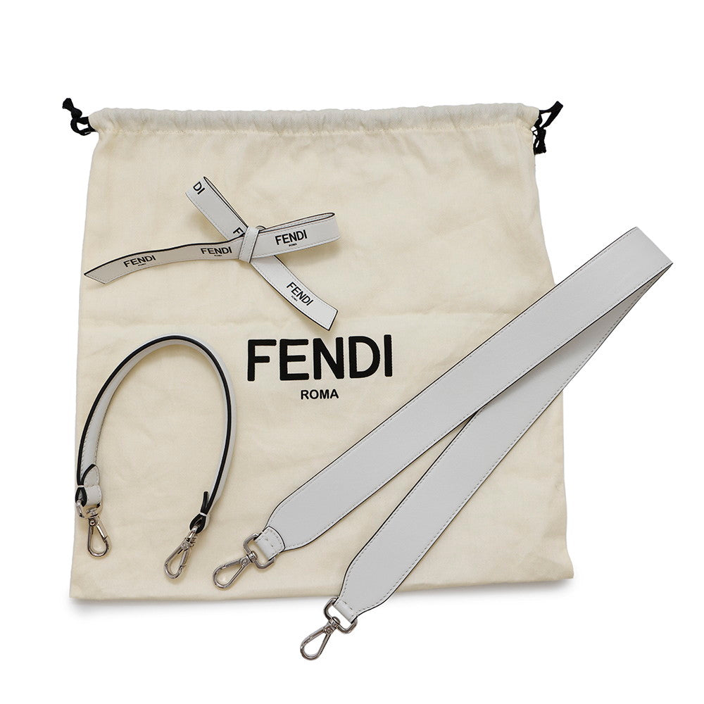 FENDI Marc Jacobs collaboration Mamma Bucket White8BR600 Leather
