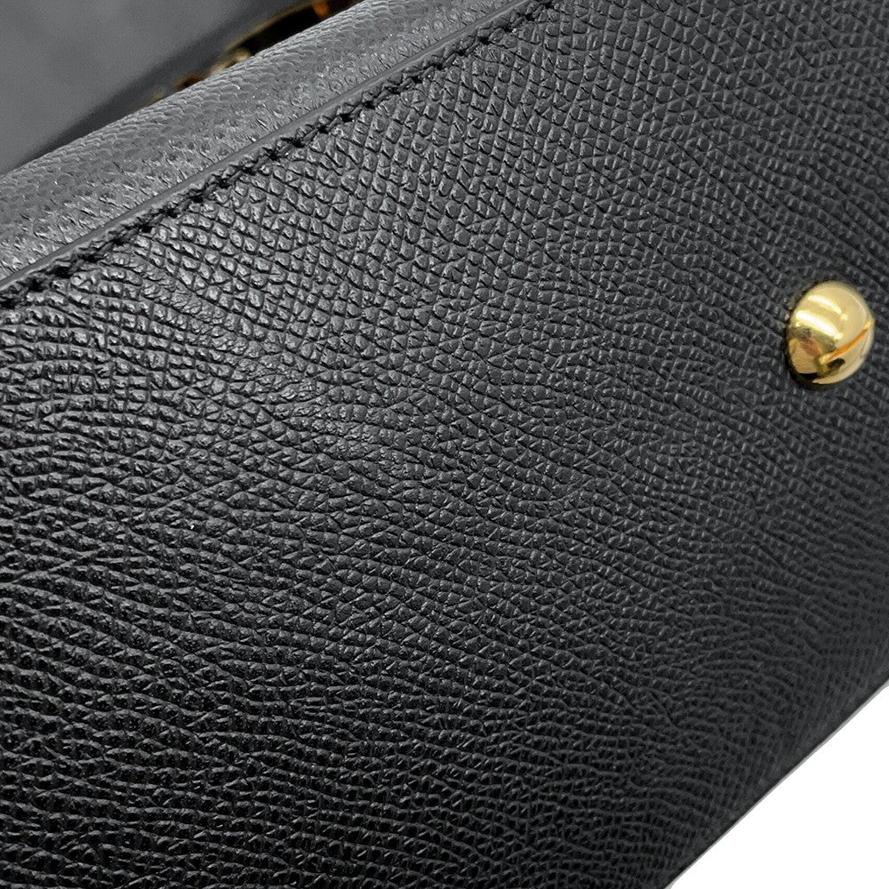 Dior Montaigne 30 Saint Honore 2WAY Handbag Black Leather Size Small