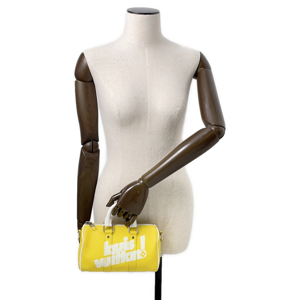LOUIS VUITTON Everyday LV Keepall YellowM80842 Leather Size XS