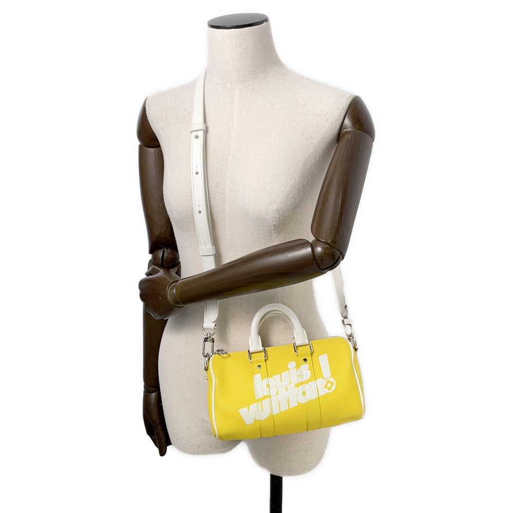 LOUIS VUITTON Everyday LV Keepall YellowM80842 Leather Size XS