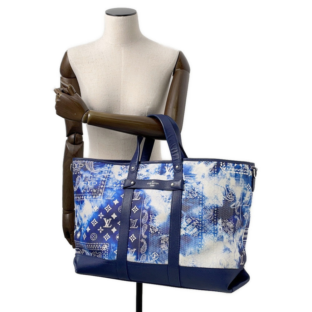 LOUIS VUITTON Trolley tote BlueM20553 Monogram ・Bandana