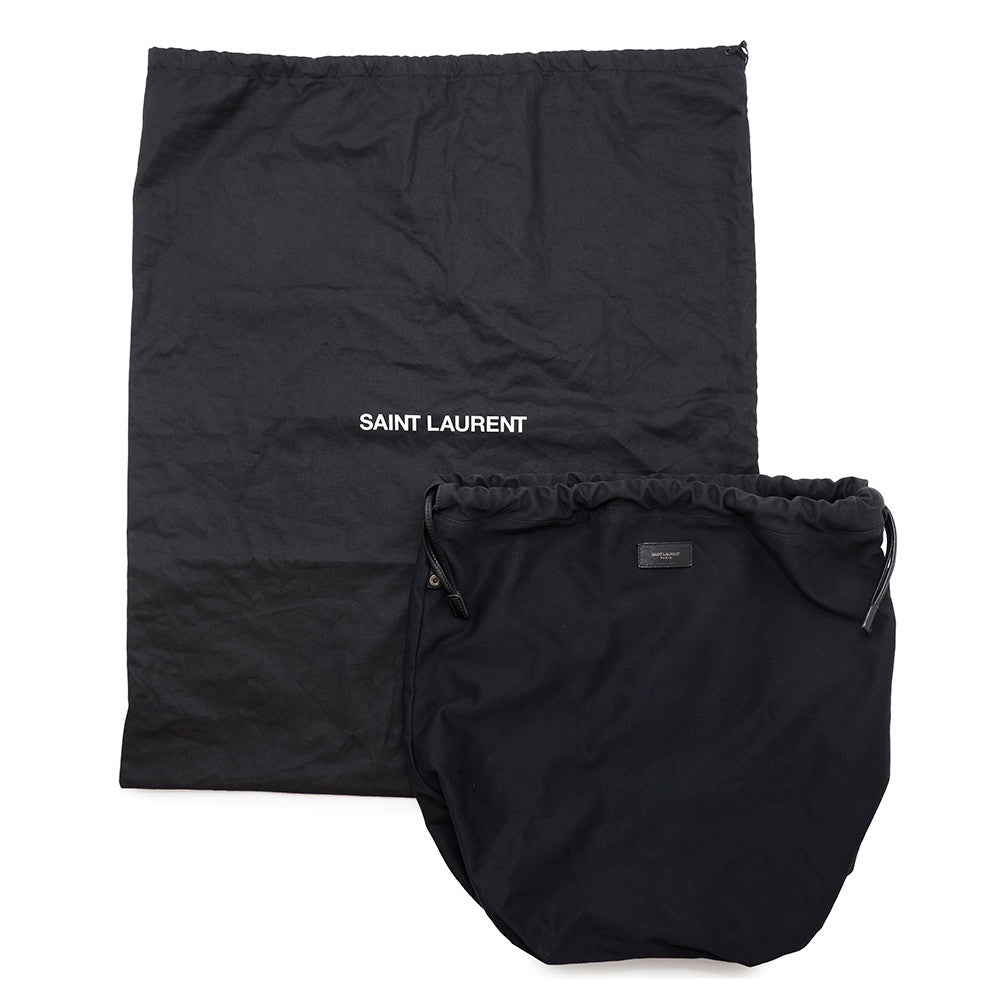 SAINT LAURENT PARIS Teddy Tote Bag Black572673 Leather