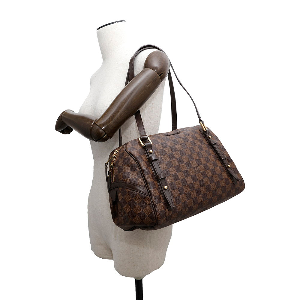 LOUIS VUITTON Rivington RedN41157 Damier Ebene Canvas Size PM