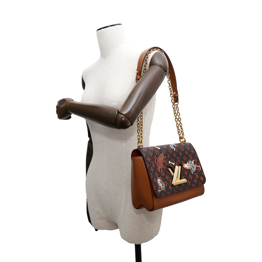 LOUIS VUITTON Sac Twist OrangeM44408 Monogram・Catogram Size MM