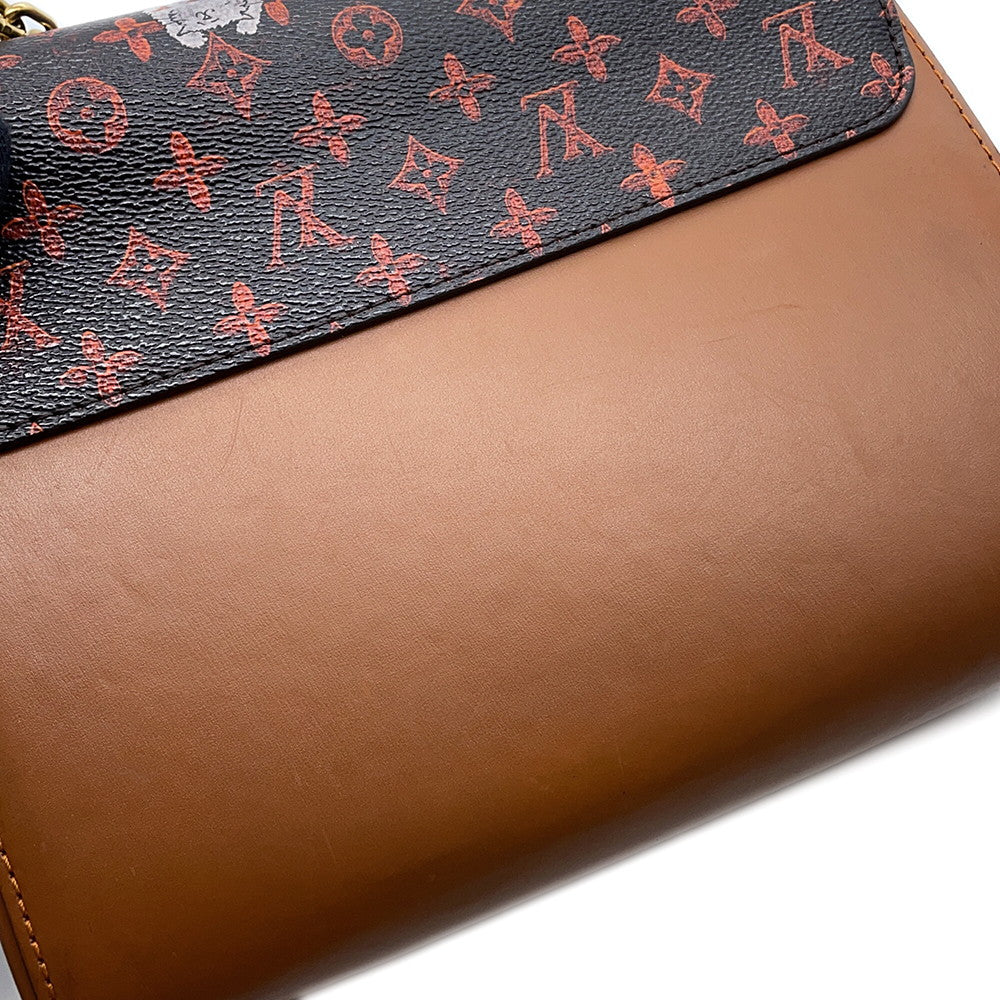LOUIS VUITTON Sac Twist OrangeM44408 Monogram・Catogram Size MM