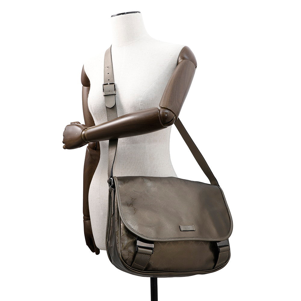 GUCCI GG implication messenger bag Khaki201732 PVC Coated Canvas