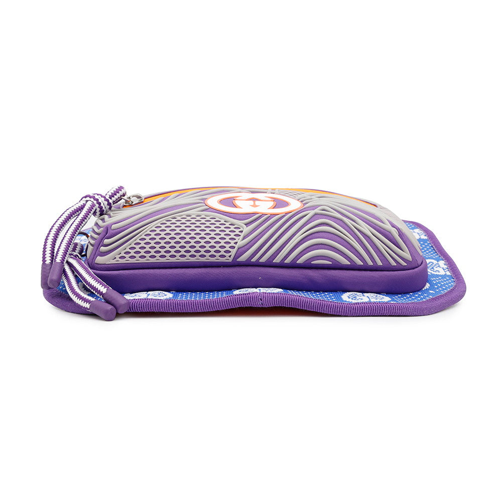 GUCCI GGNylon Belt Bag Purple/Blue/Orange752102 Nylon Rubber