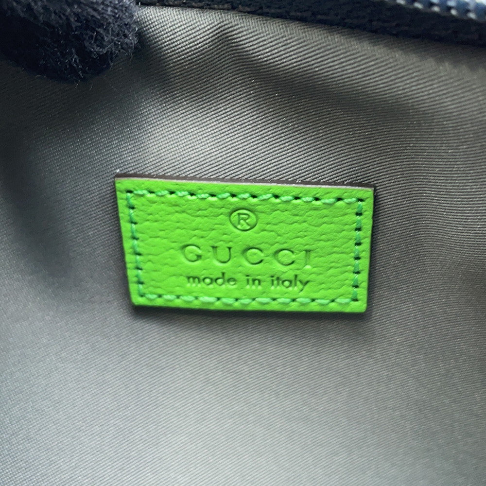 GUCCI GGNylon Belt Bag Gray/Red/Green752102 Nylon Rubber