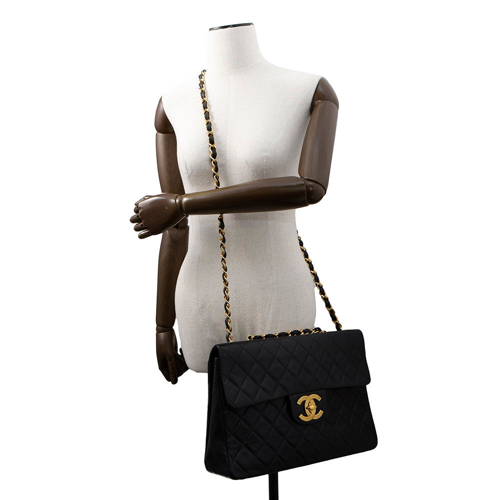 CHANEL Jumbo Matelasse ChainShoulder Bag BlackA01094 Lambskin Size 34