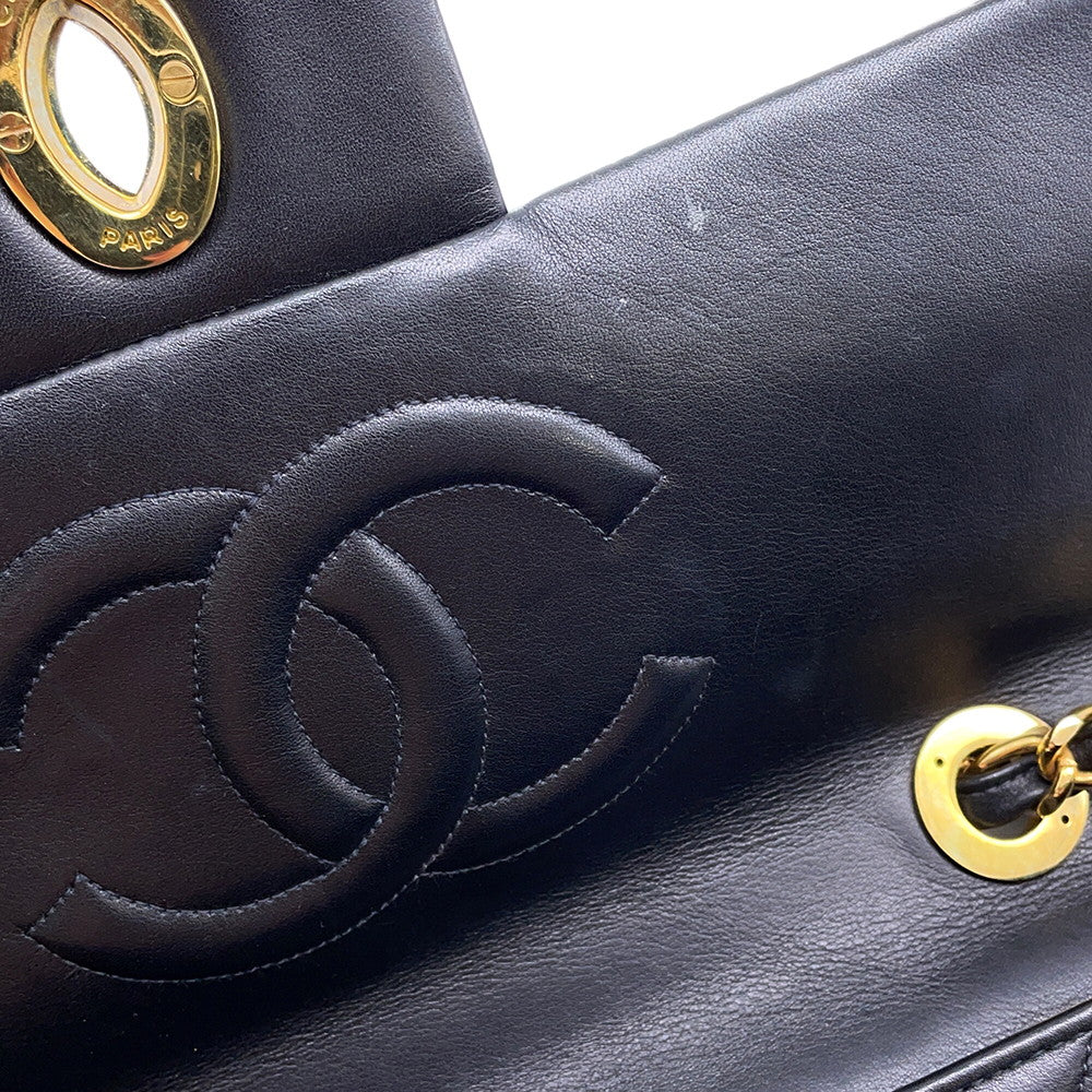 CHANEL Jumbo Matelasse ChainShoulder Bag BlackA01094 Lambskin Size 34