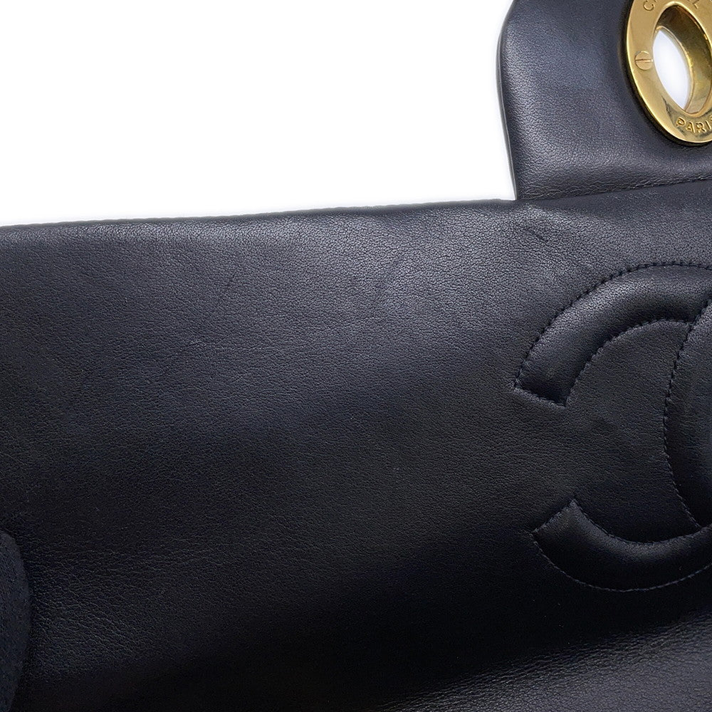 CHANEL Jumbo Matelasse ChainShoulder Bag BlackA01094 Lambskin Size 34