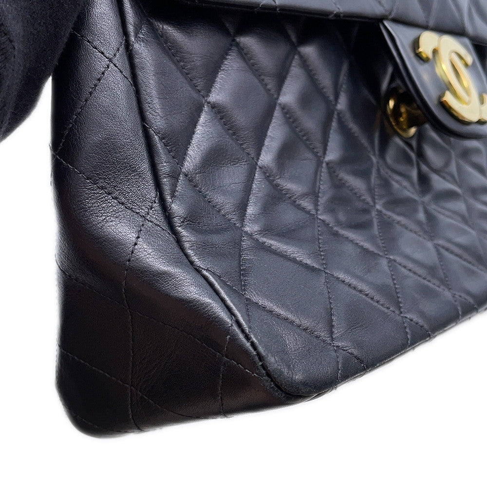 CHANEL Jumbo Matelasse ChainShoulder Bag BlackA01094 Lambskin Size 34