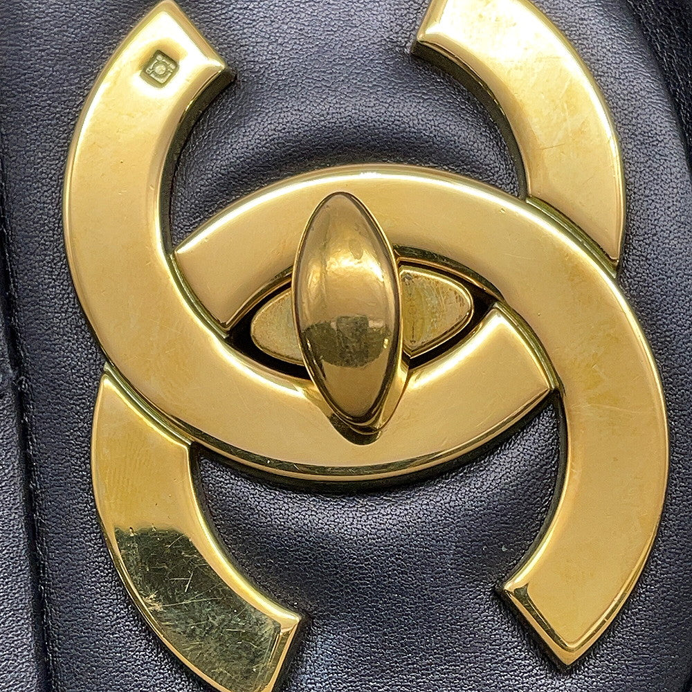 CHANEL Jumbo Matelasse ChainShoulder Bag BlackA01094 Lambskin Size 34