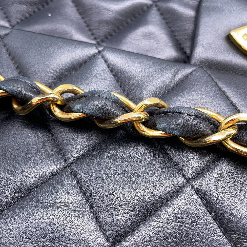 CHANEL Jumbo Matelasse ChainShoulder Bag BlackA01094 Lambskin Size 34