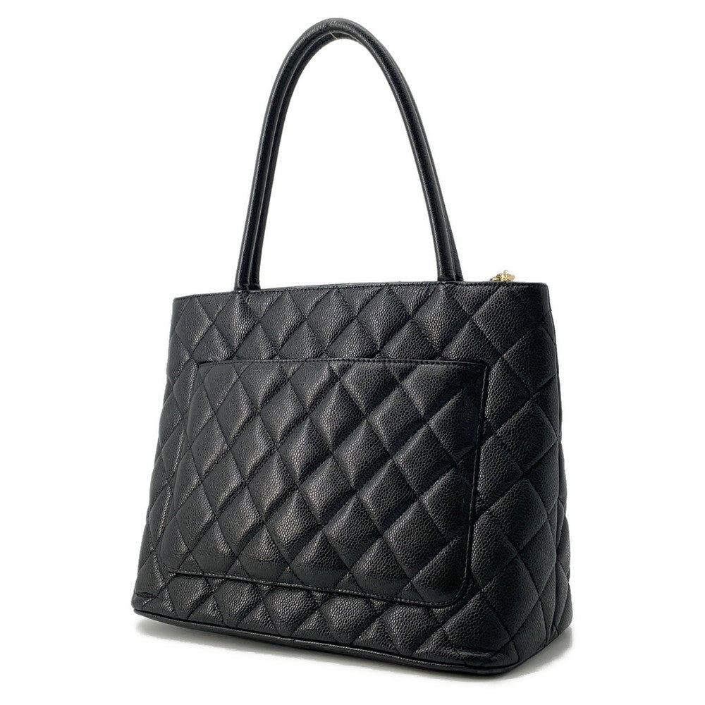 CHANEL Medallion Tote BlackA01804 Caviar Leather