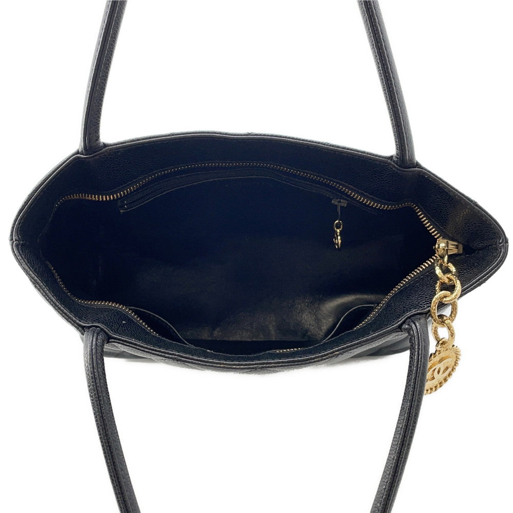 CHANEL Medallion Tote BlackA01804 Caviar Leather