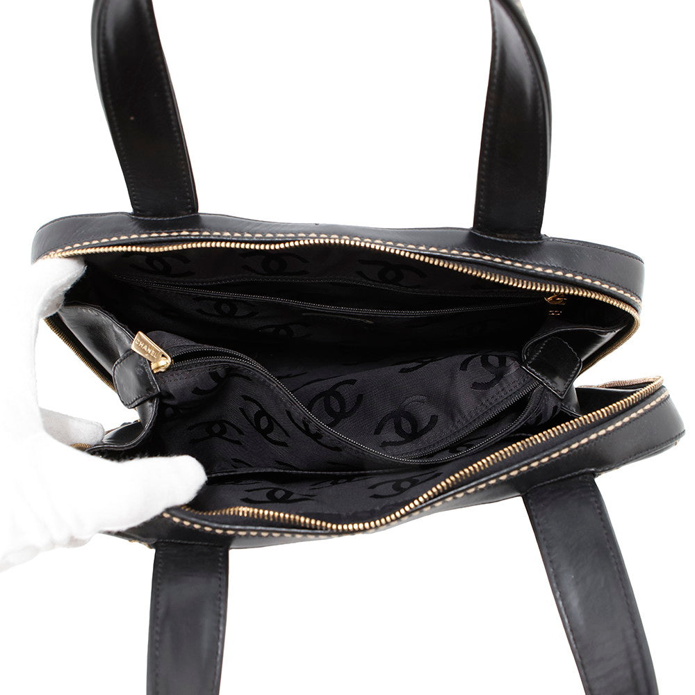 CHANEL Wild Stitch Handbag BlackA20665 Lambskin