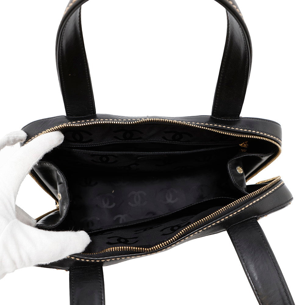 CHANEL Wild Stitch Handbag BlackA20665 Lambskin