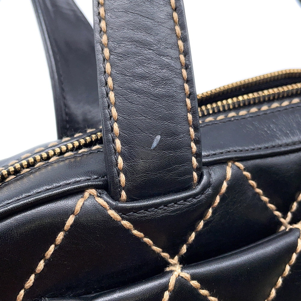 CHANEL Wild Stitch Handbag BlackA20665 Lambskin