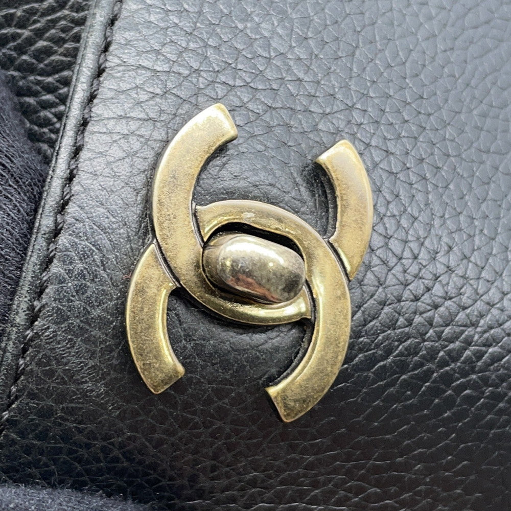 CHANEL Executive 2WAY Tote Black Leather