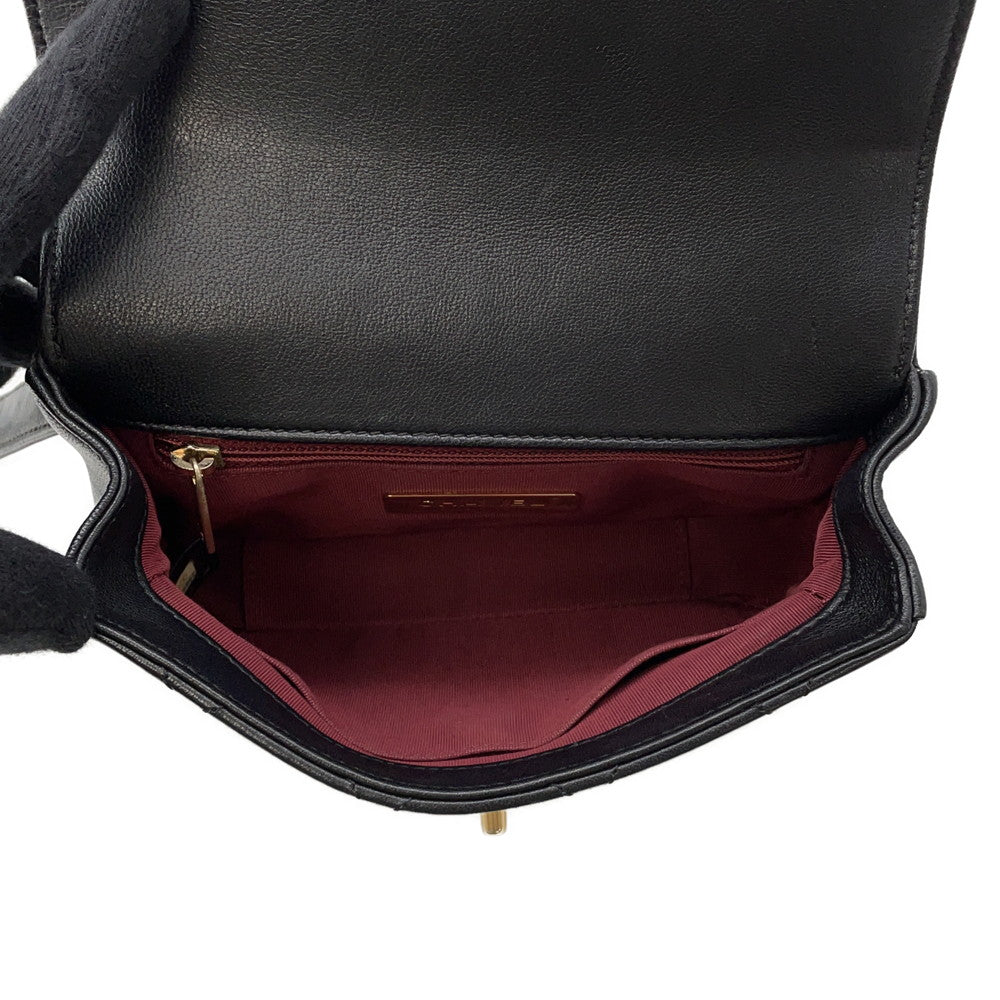 CHANEL CHANEL19 Matelasse Waist Bag Black Leather