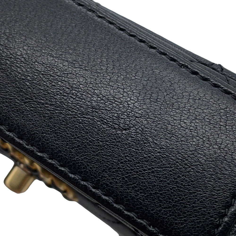 CHANEL CHANEL19 Matelasse Waist Bag Black Leather