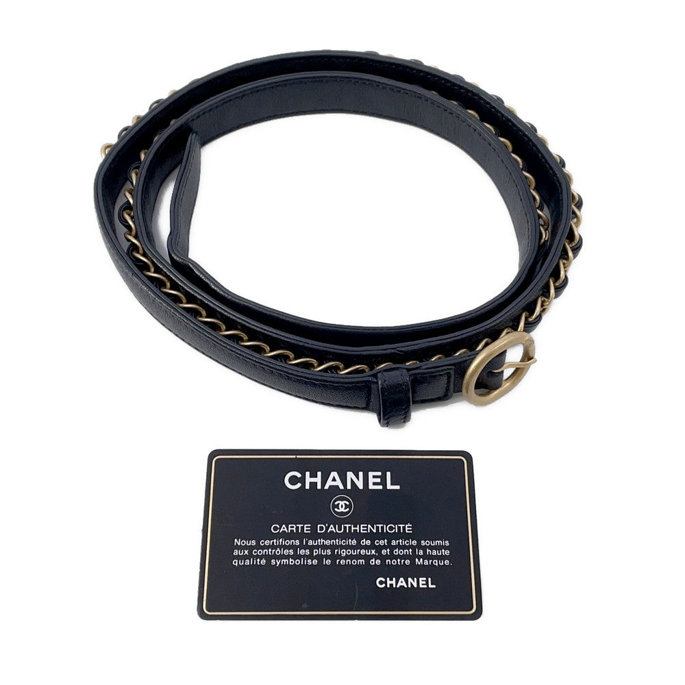 CHANEL CHANEL19 Matelasse Waist Bag Black Leather