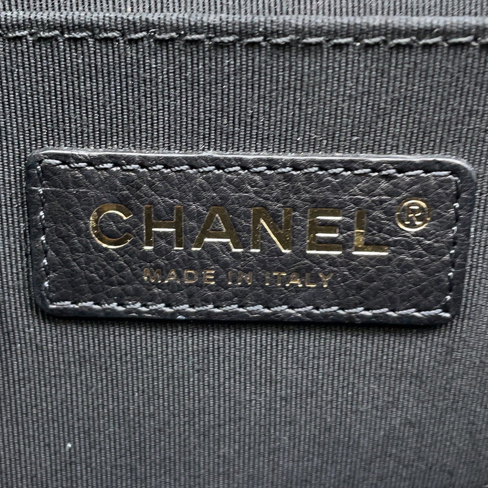 CHANEL Boy Chanel ChainShoulder Bag BlackA67086 Soft Caviar Leather Size 25