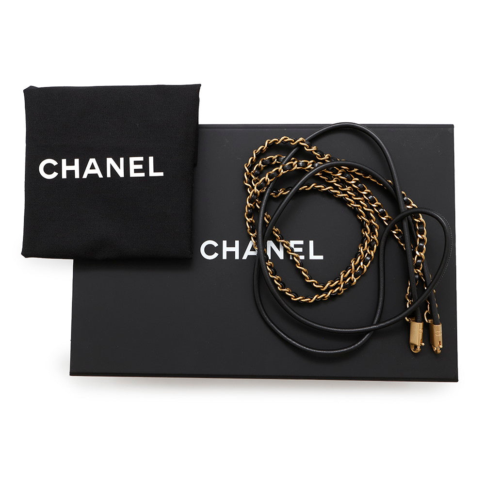 CHANEL CHANEL22 ChainHandbag BlackAS3980 Shiny Calf Leather Size Mini