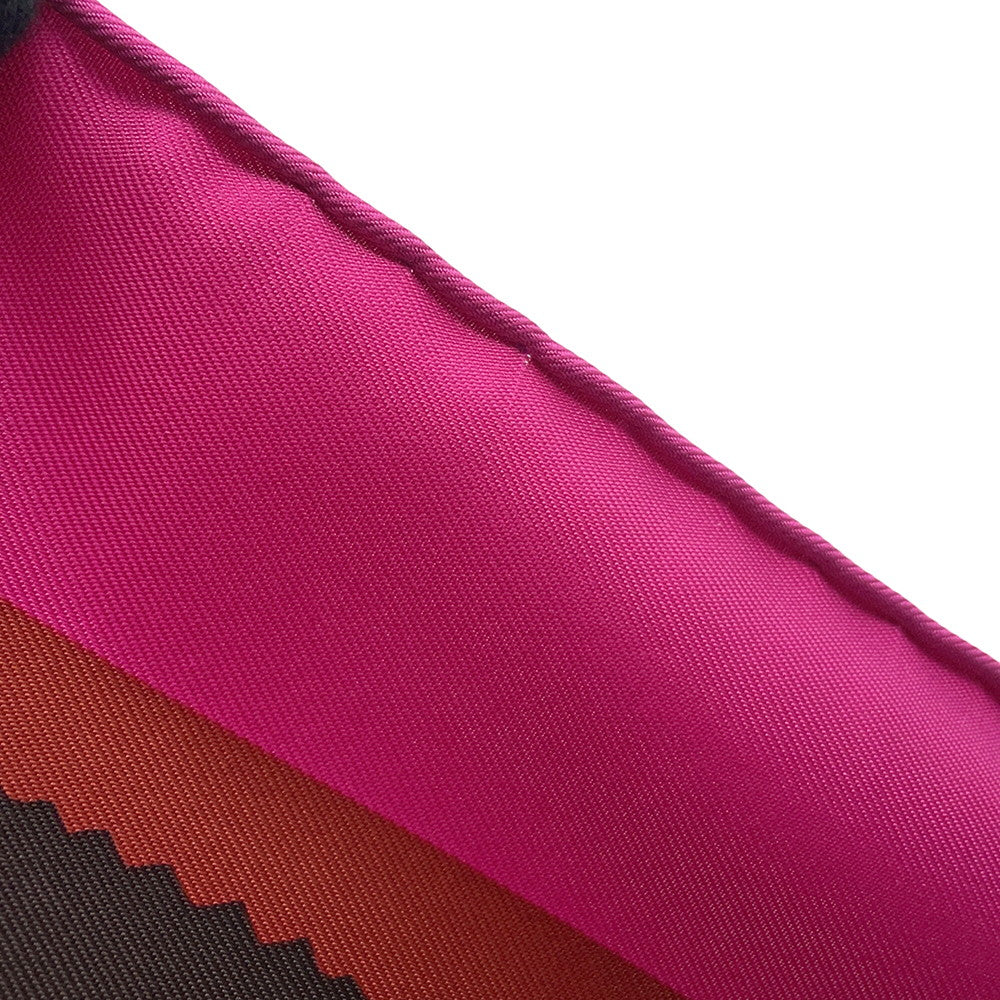 HERMES Carre Stirrup・Remix Etriers Remix Size 90 Fuchsia/Marron/Multicolor Silk 100%