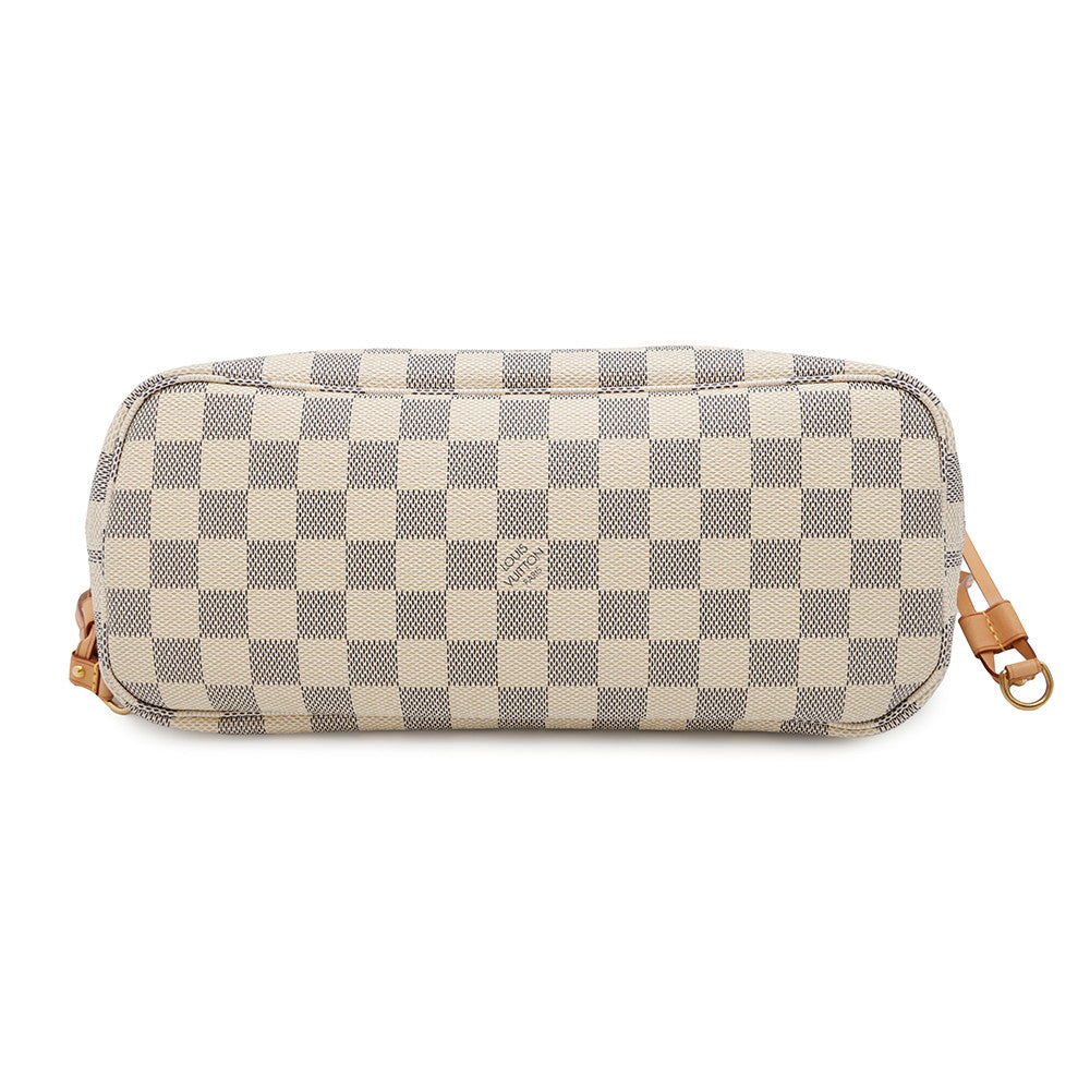 LOUIS VUITTON Neverfull BeigeN51110 Damier Azur Size PM