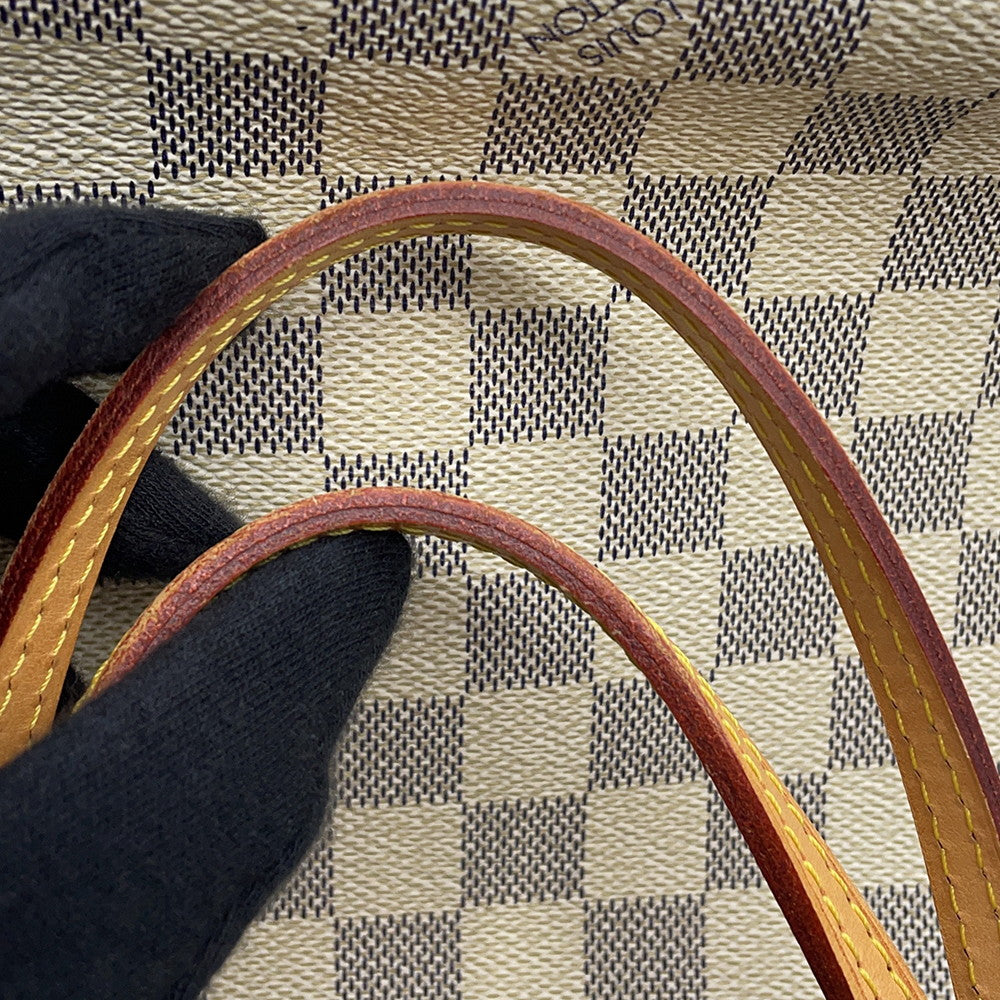 LOUIS VUITTON Neverfull BeigeN51110 Damier Azur Size PM