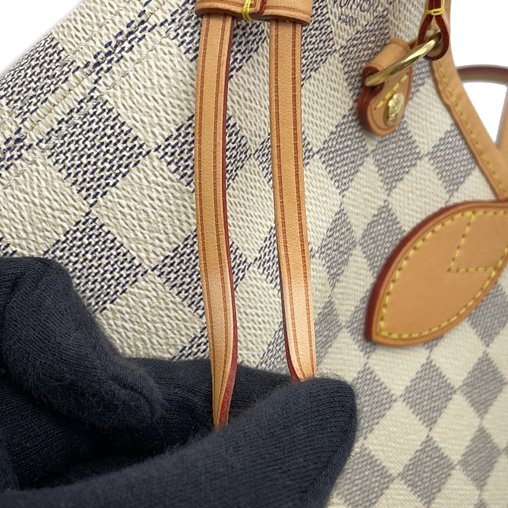 LOUIS VUITTON Neverfull BeigeN51110 Damier Azur Size PM